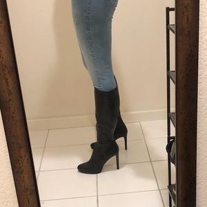 Nine West Womens Quizme Leather Knee High Boot